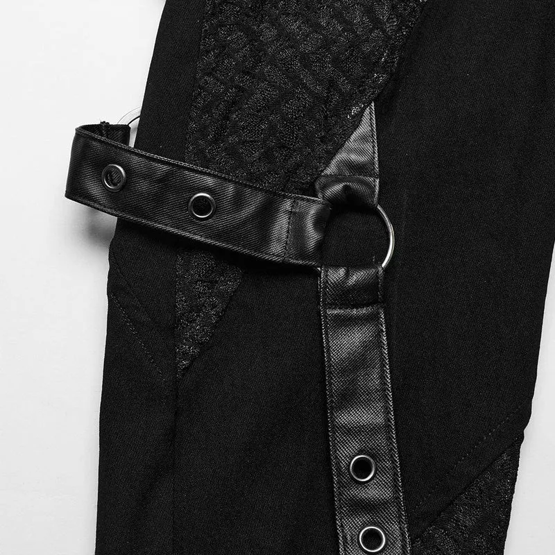 Damen-Hose mit Punk-Mesh-Schnalle und Spaghettiträgern