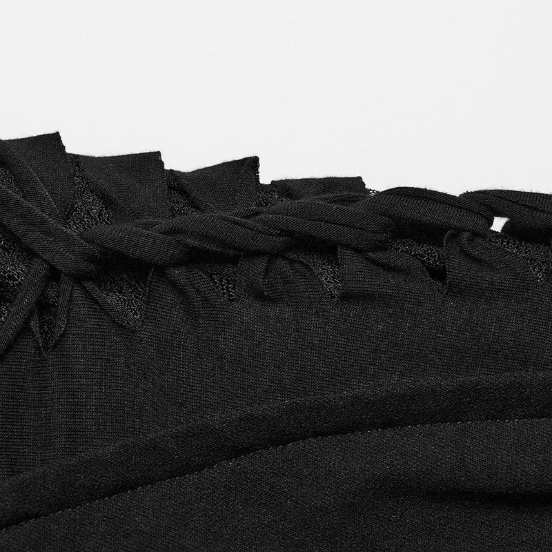 Damen-Hose mit Punk-Mesh-Schnalle und Spaghettiträgern