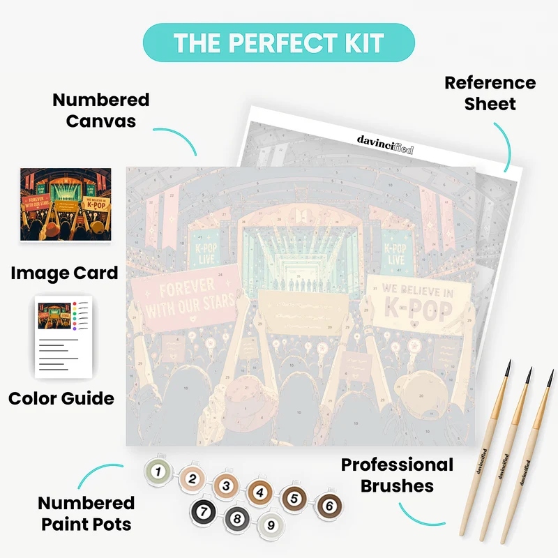 Concert Crowd Cheering - Paint by Numbers Kit