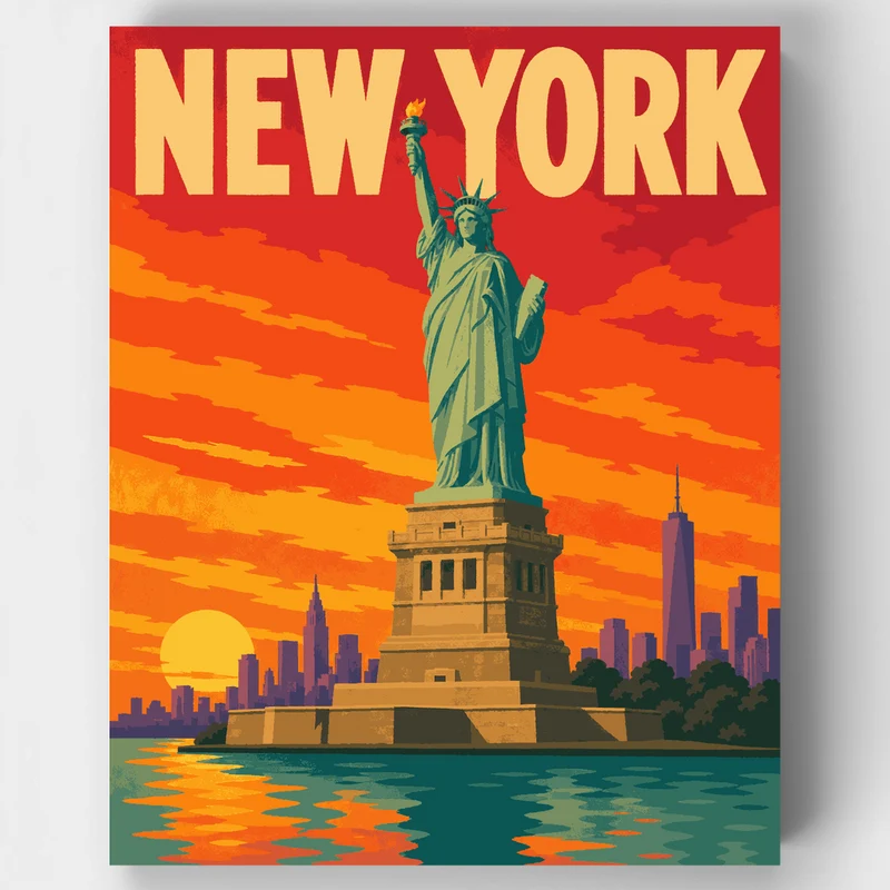 Liberty at Sunset - Paint by Numbers Kit