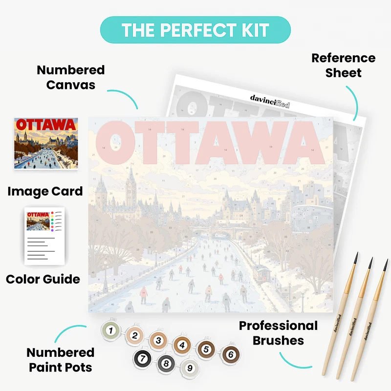 Rideau Canal Skaters - Paint by Numbers Kit