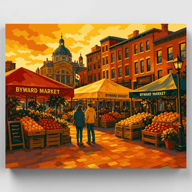 Byward Market Stalls - Paint by Numbers Kit