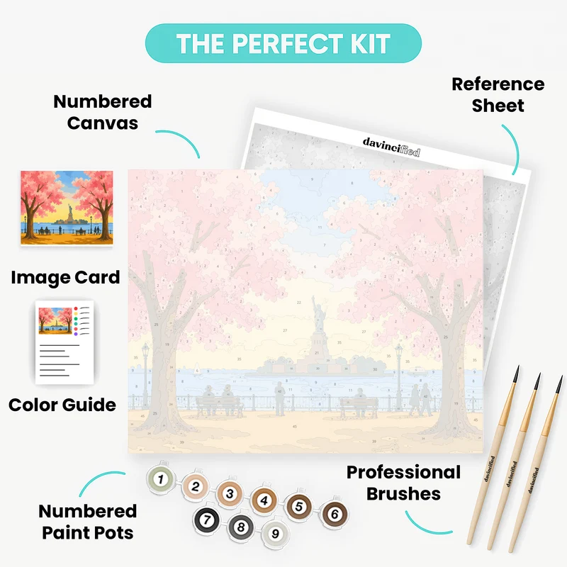 Cherry Blossoms by Liberty - Paint by Numbers Kit