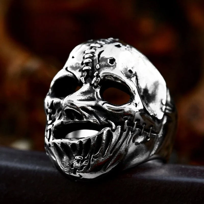 Punk-Clown-Totenkopf-Ring für Herren