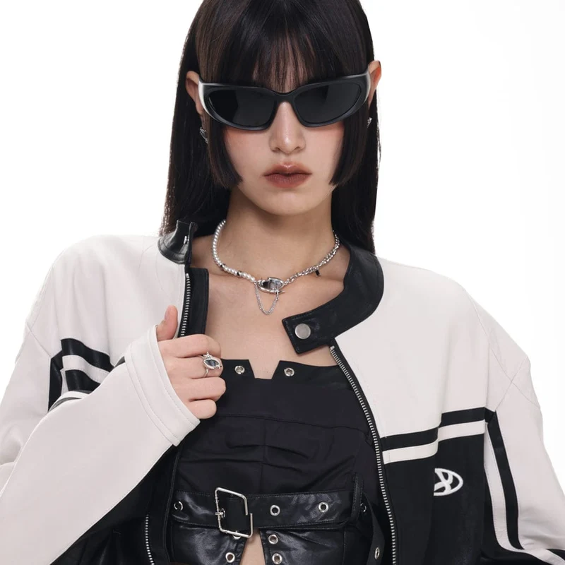 Damen Punk Planet Perlenkette
