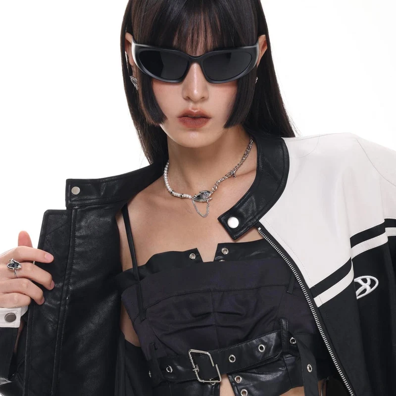 Damen Punk Planet Perlenkette