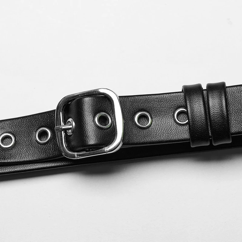 Damen-Körpergeschirr aus Kunstleder mit Punk-Schnalle und Ring