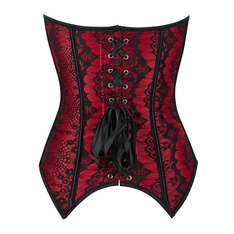 Damen Gothic Spitzen-Splice-Vollbrustkorsett