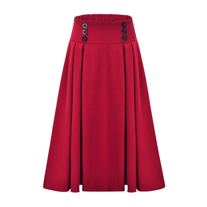 Drapierter Gothic-Rock mit hoher Taille für Damen