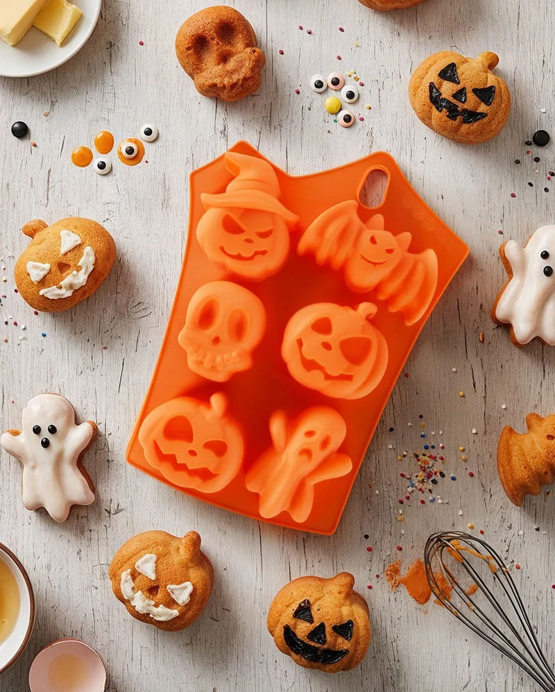 Halloween Back & Eiswürfelform mit 6 Motiven