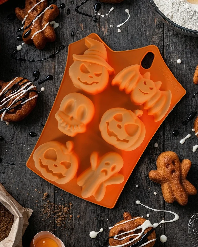 Halloween Back & Eiswürfelform mit 6 Motiven