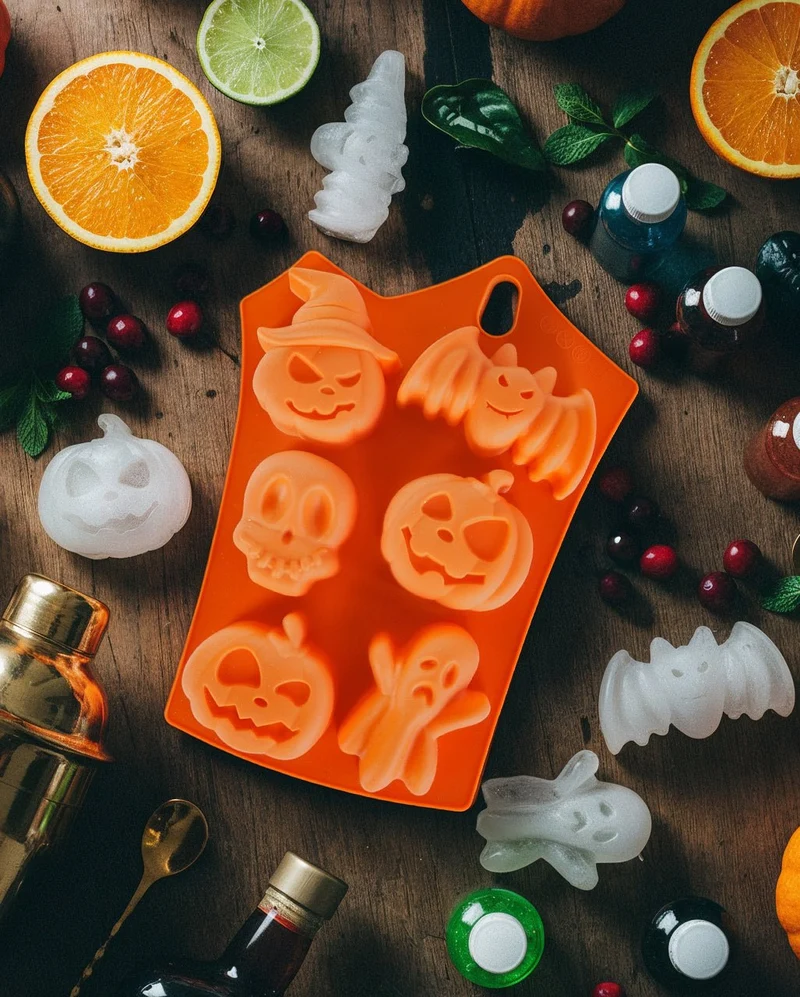 Halloween Back & Eiswürfelform mit 6 Motiven
