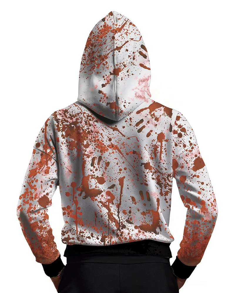 Blutbespritzter Hoodie mit Maske