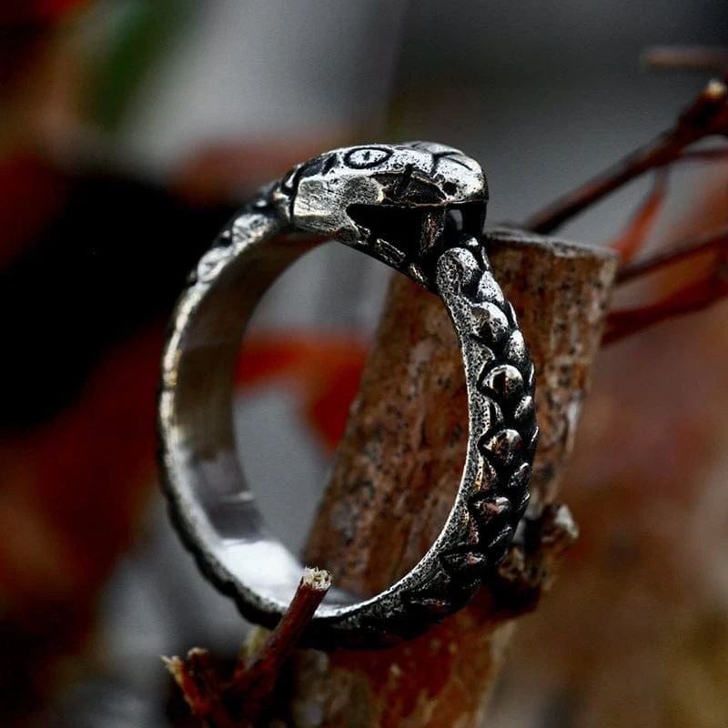 Herren-Punk-Ouroboros-Ring