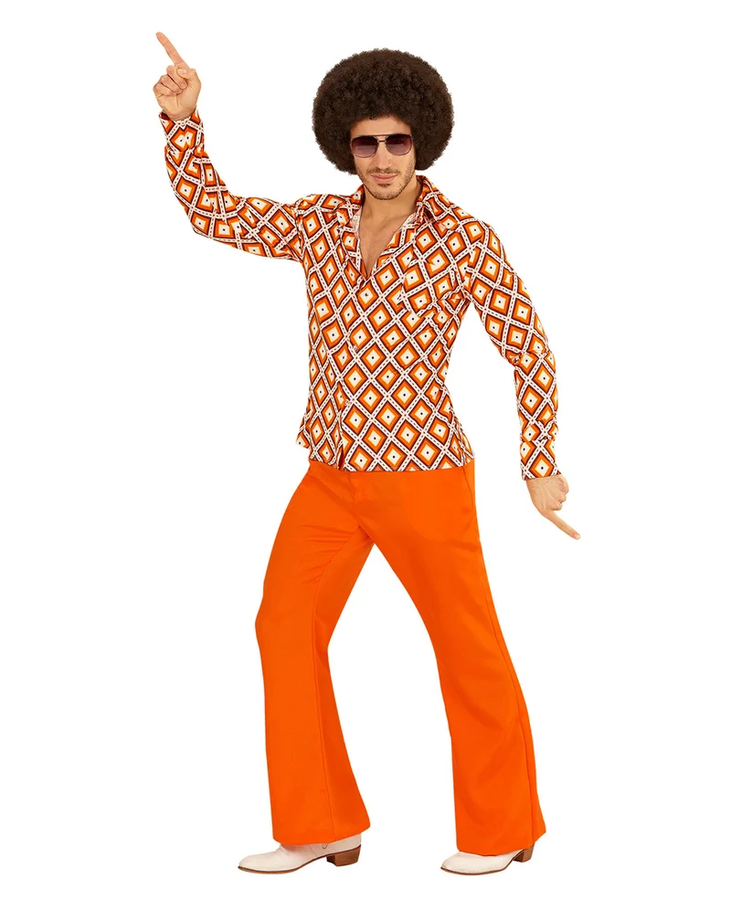 70s Groovy Kostüm Hemd Rhombus
