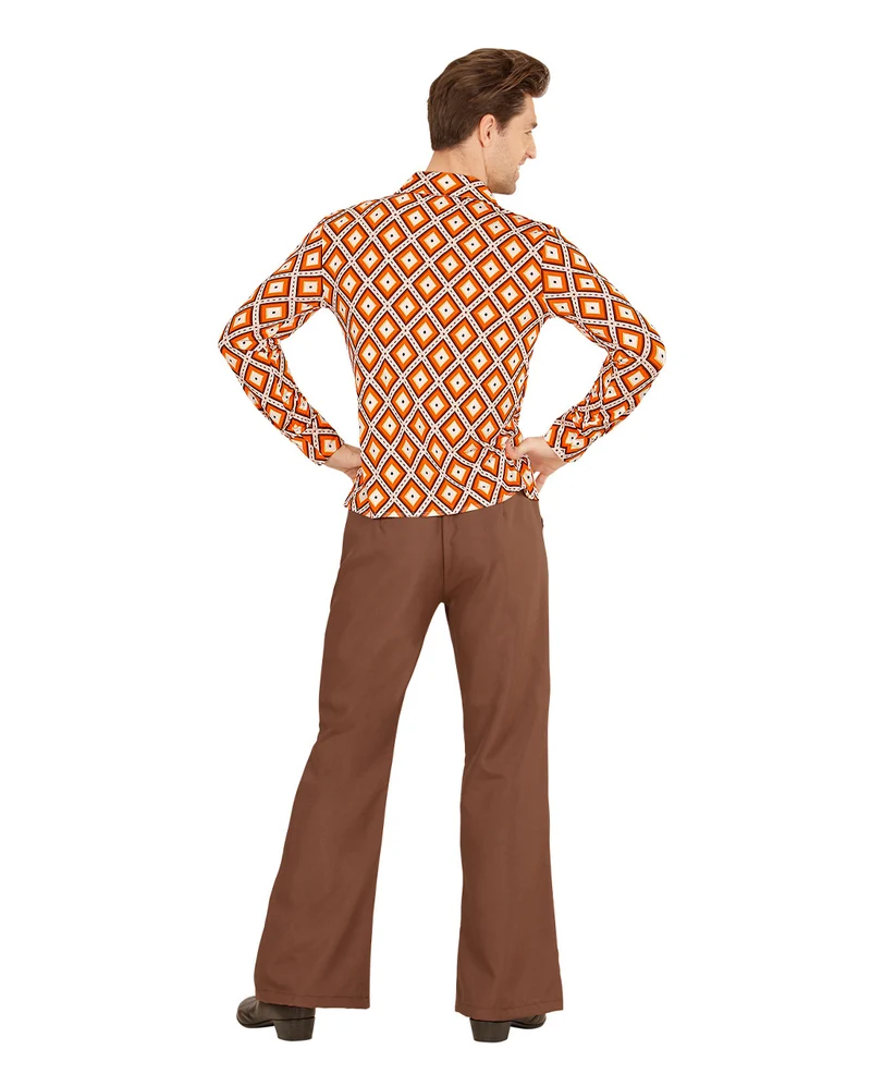70s Groovy Kostüm Hemd Rhombus