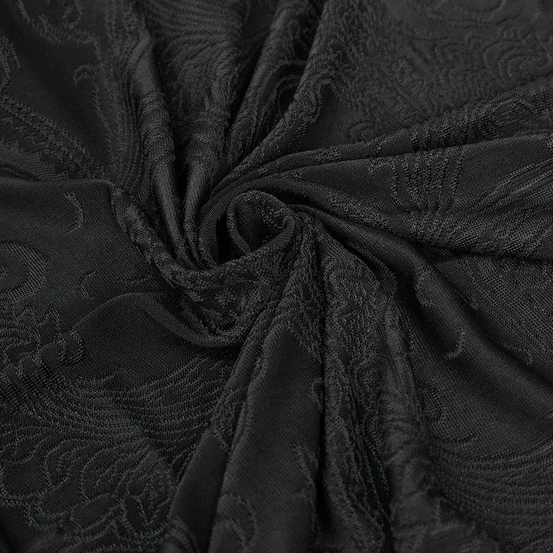Gothic gekräuseltes Spitzenspleißhemd für Damen
