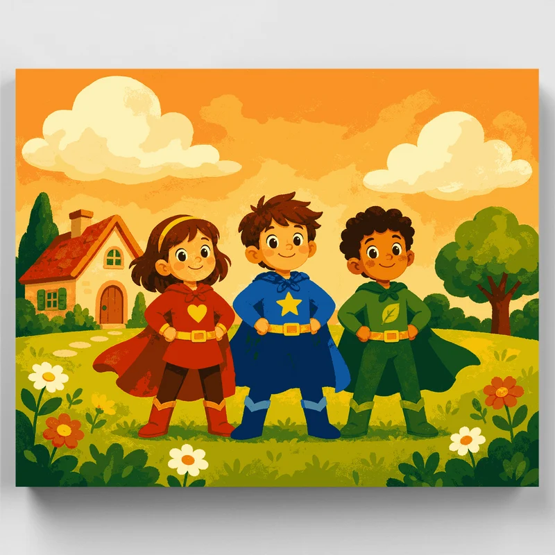Young Hero Squad - Paint by Numbers Kit