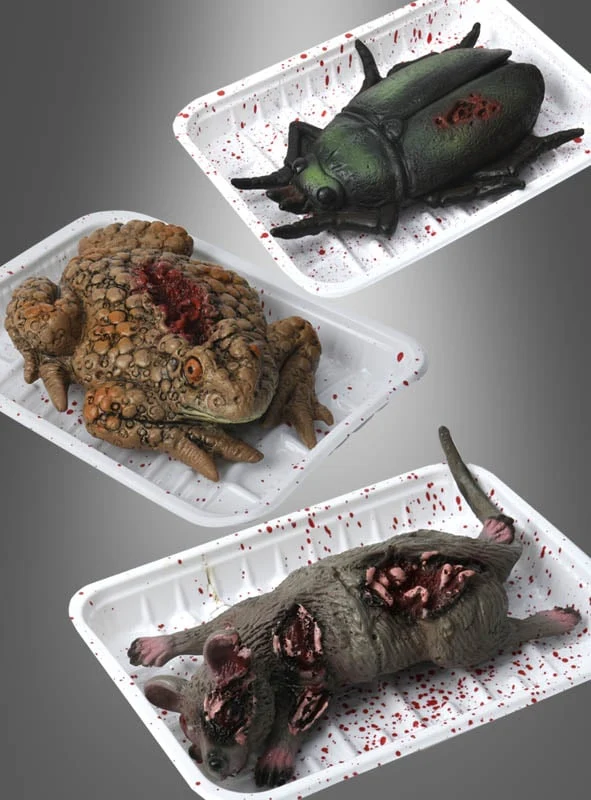 Blutige Zombie Tiere Halloween Tischdeko