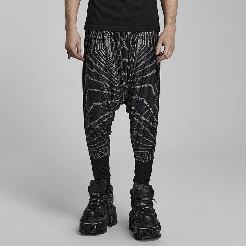 Schlaffe Hose mit Punk-Halo-Print für Herren