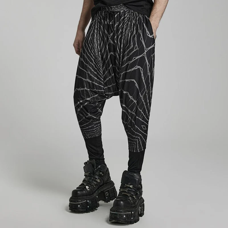 Schlaffe Hose mit Punk-Halo-Print für Herren