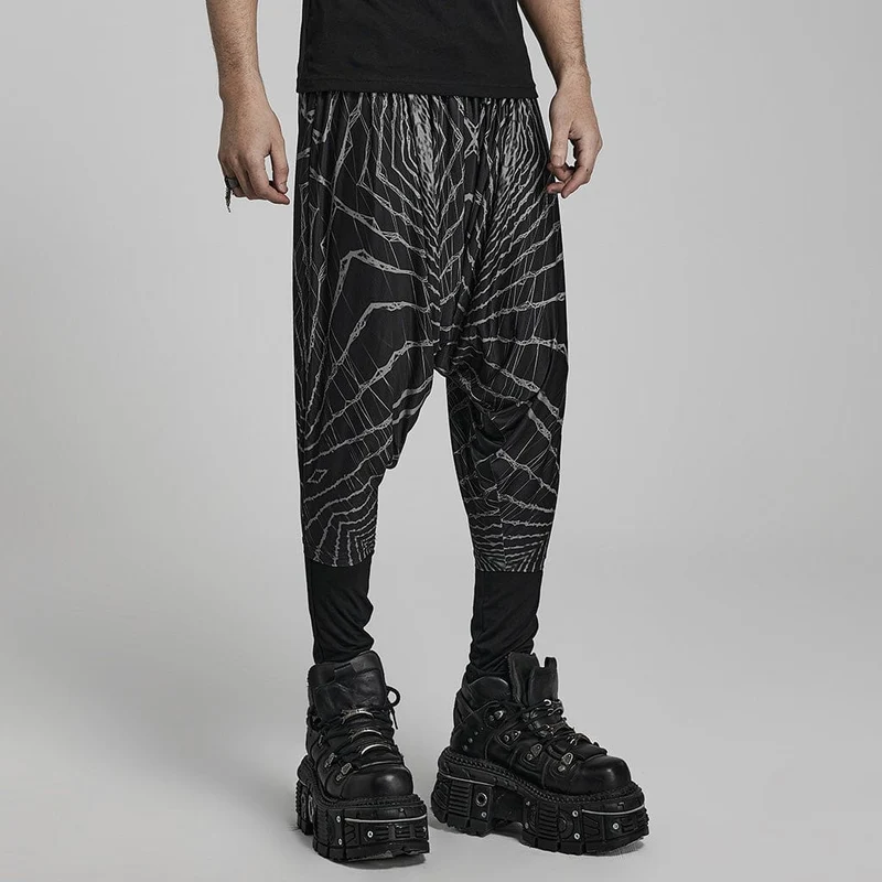 Schlaffe Hose mit Punk-Halo-Print für Herren