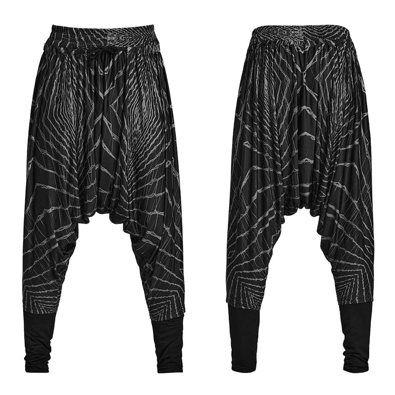 Schlaffe Hose mit Punk-Halo-Print für Herren