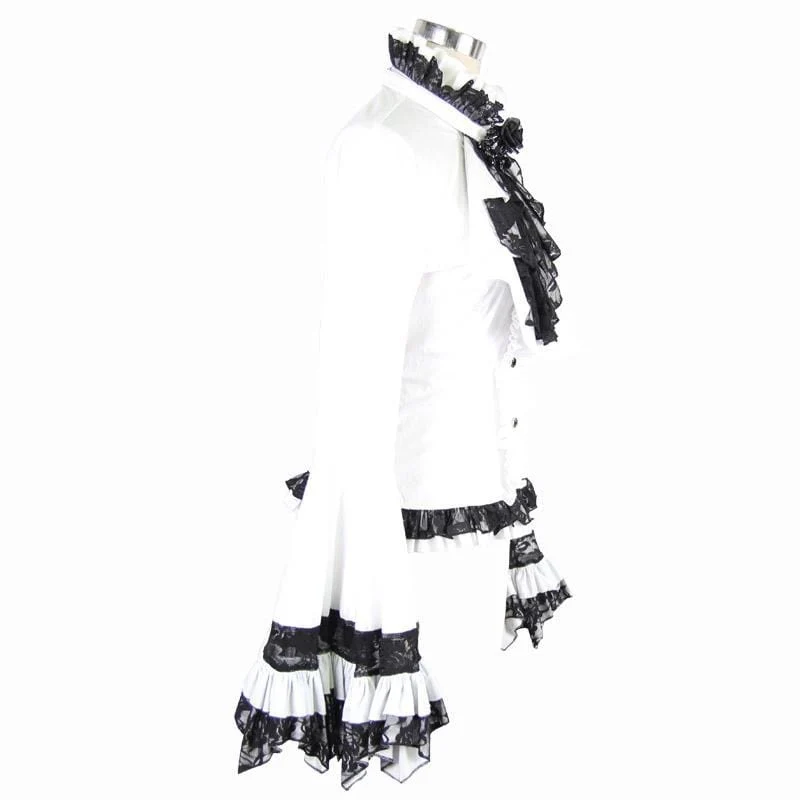 Damen Vintage Short Rüschen Top mit Trompetenärmeln