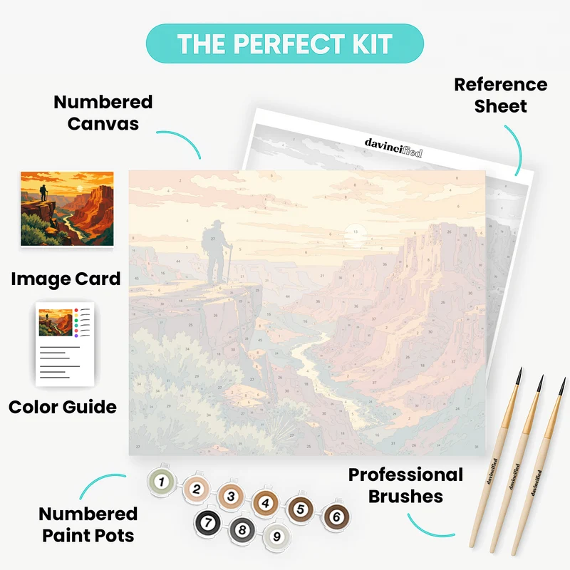 Canyon Overlook Hiker - Paint by Numbers Kit