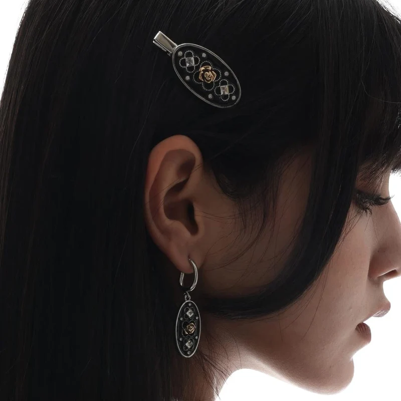 Punk Rose Diamante Haarspange für Damen