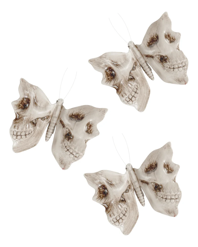 Totenkopf Schmetterling Deko-Clips 3 St.