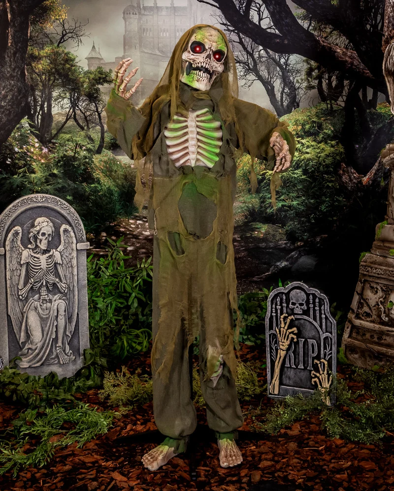 Verrotteter Skelett Zombie Halloween Animatronic 163cm