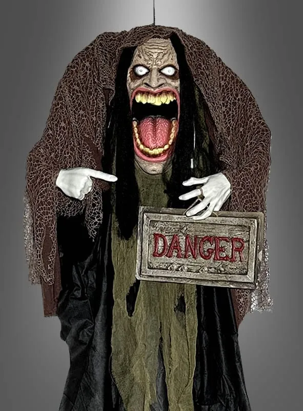 Riesiges animiertes Halloween Monster 183cm Big Mouth