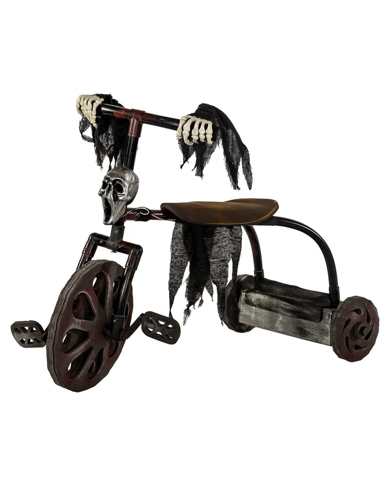 Verfluchtes Dreirad Halloween Animatronic mit Licht & Sound 58cm