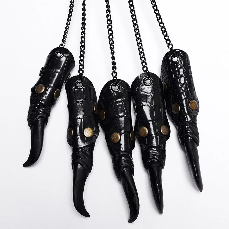 Punk-Fingerspitzenarmbänder aus Kunstleder für Damen