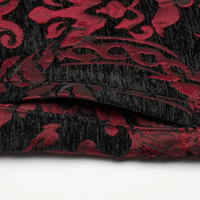 Herren-Gothic-Stehkragen-Jacquard-Splice-Weste