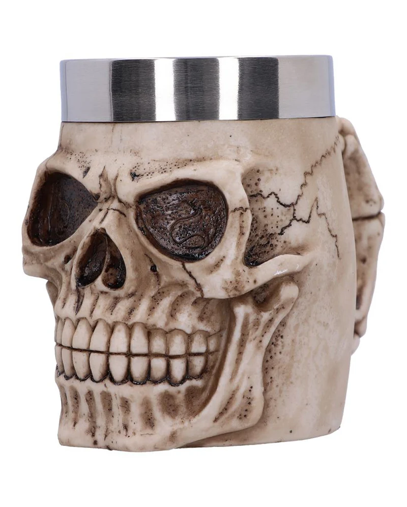 Antiker Totenkopf Krug 16cm