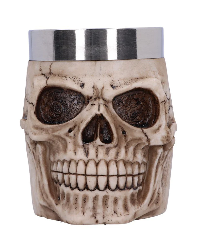Antiker Totenkopf Krug 16cm