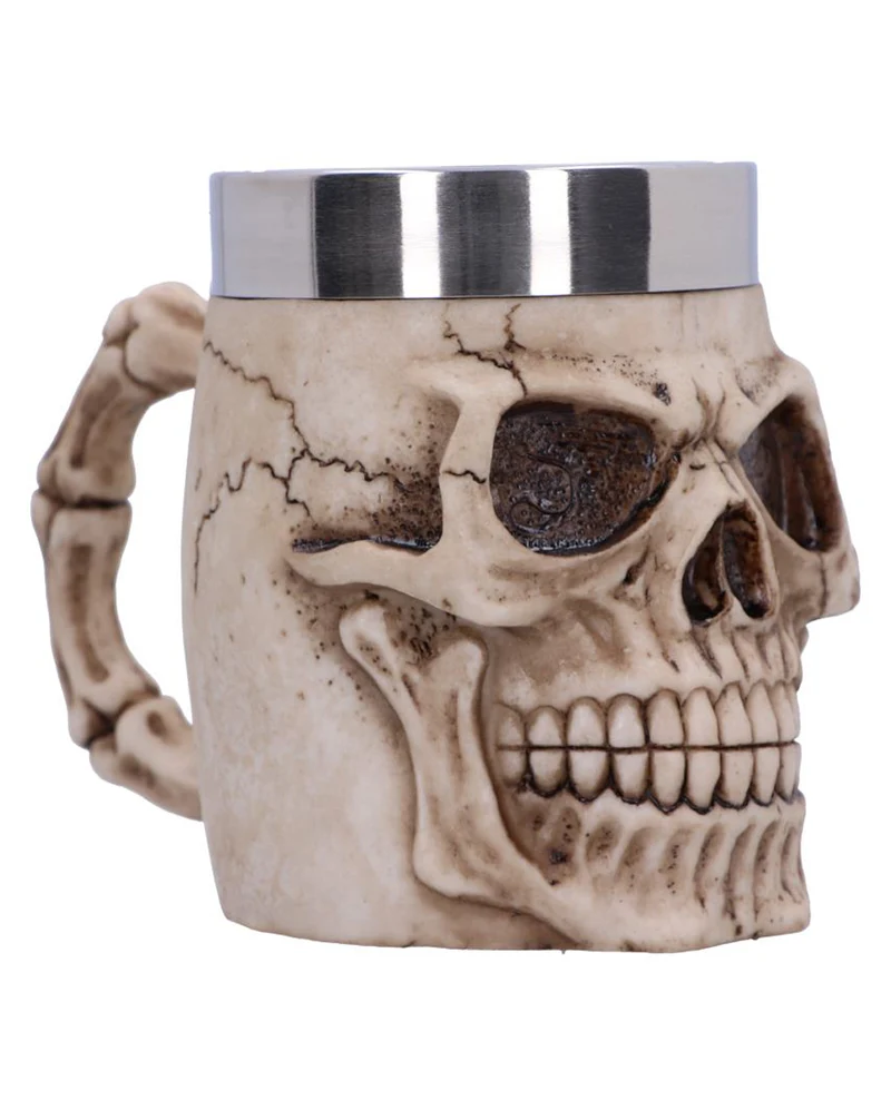 Antiker Totenkopf Krug 16cm