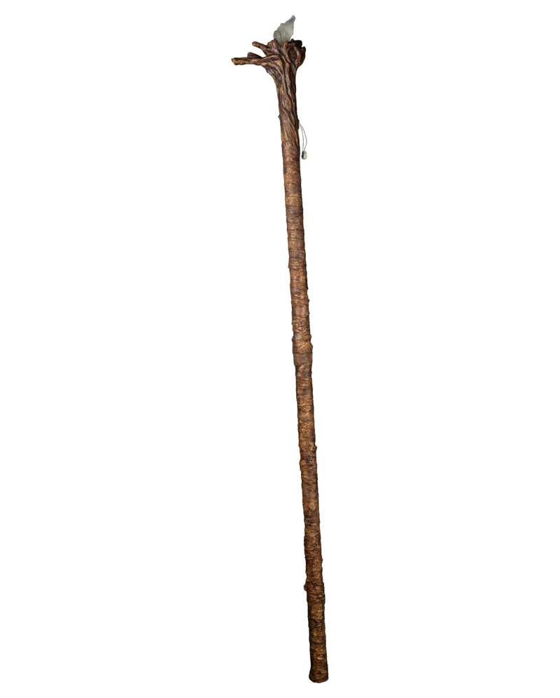 Zauberer Stab mit leuchtendem Kristall 170cm