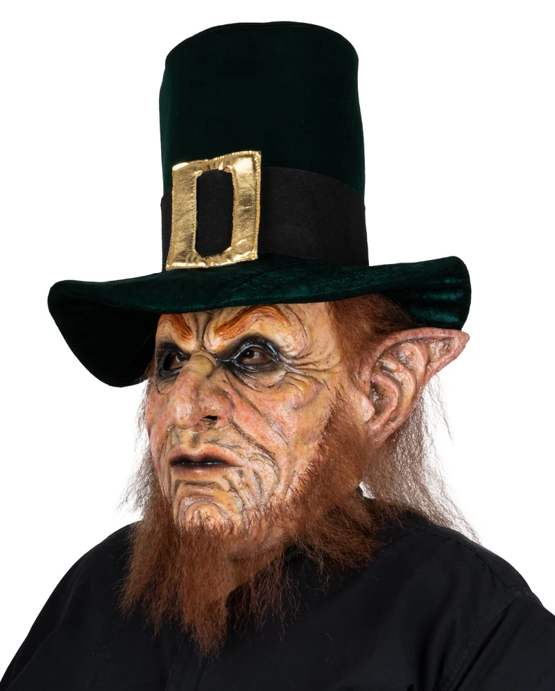 Evil Leprechaun Maske mit Haaren & Bart