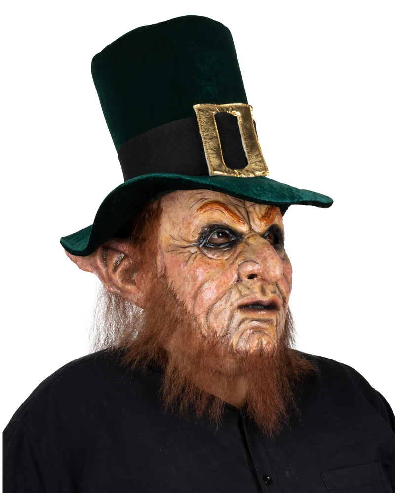 Evil Leprechaun Maske mit Haaren & Bart