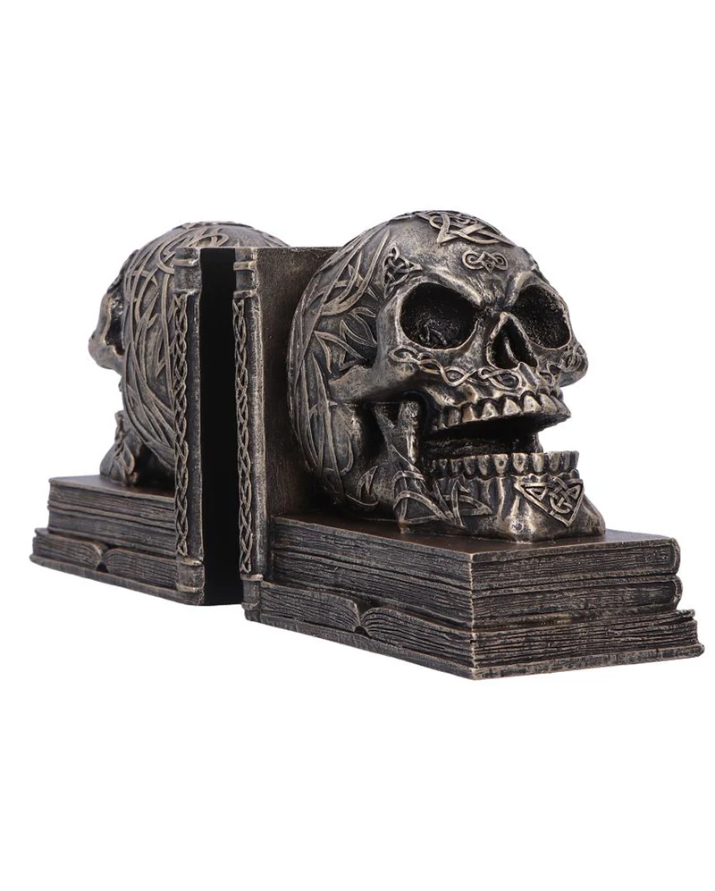 Keltische Totenkopf Buchstützen 2er-Set 13cm