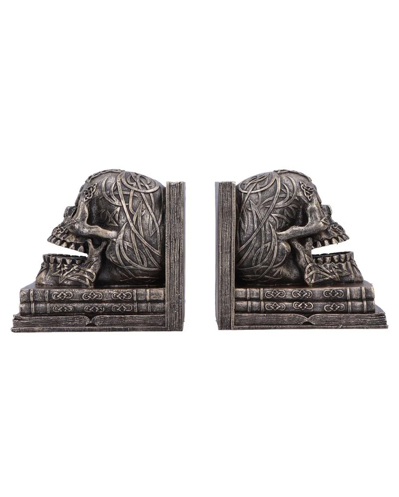Keltische Totenkopf Buchstützen 2er-Set 13cm