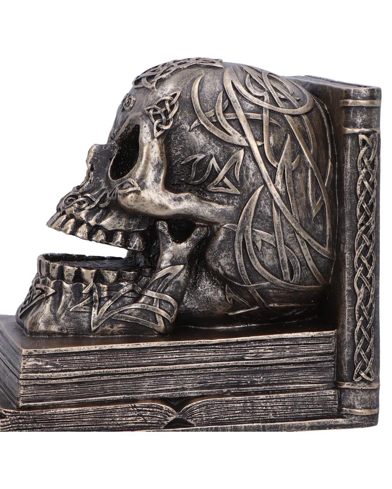 Keltische Totenkopf Buchstützen 2er-Set 13cm