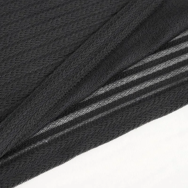 Durchsichtige Punk-Hoodies für Herren mit Streifen