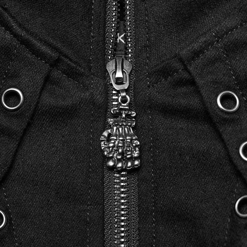 Unregelmäßiger Punk-Mantel mit Stehkragen für Damen