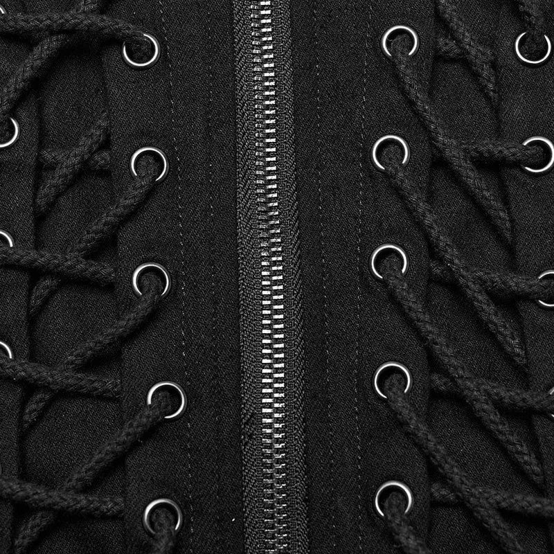 Unregelmäßiger Punk-Mantel mit Stehkragen für Damen