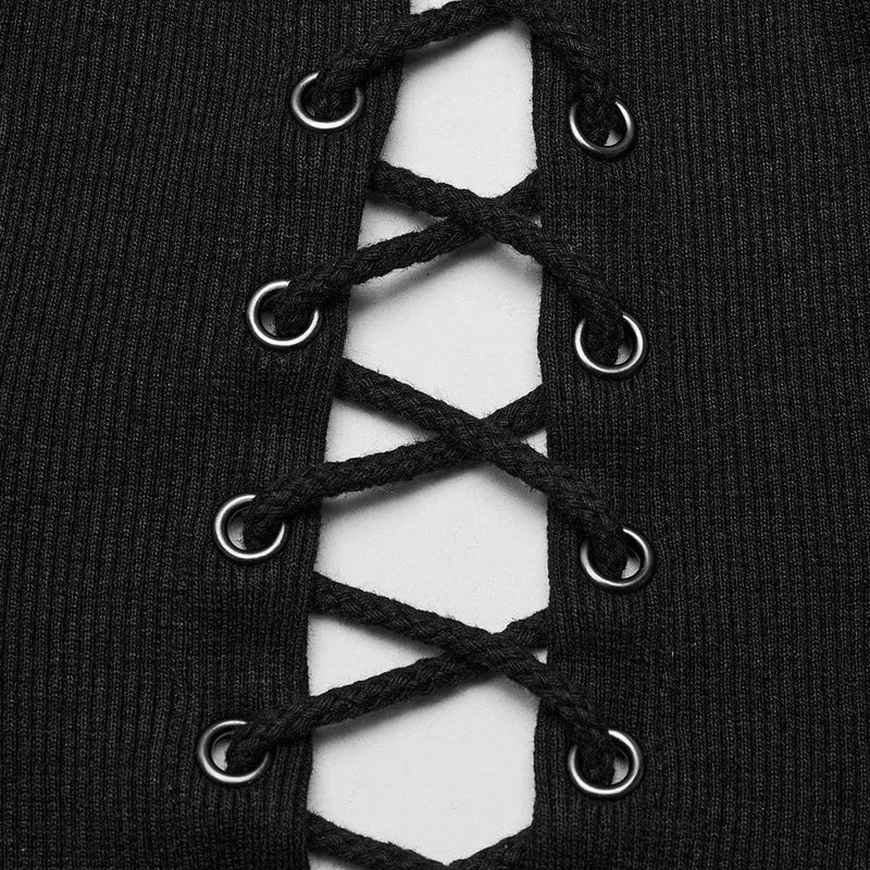 Damen-Gothic-Weste mit Blumenmuster und Schnalle