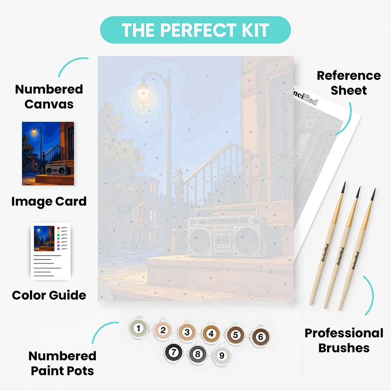 Boombox on the Stoop - Paint by Numbers Kit